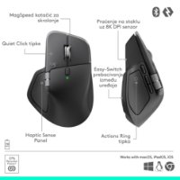 Miš LOGITECH MX Master 4, optički, bežični, BT, crni