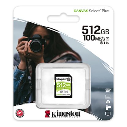 Pomnilniška kartica KINGSTON Canvas Select Plus SDS2/512GB, SDXC 512GB, Class 10 UHS-I