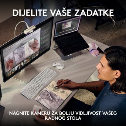 Web kamera LOGITECH MX Brio, 4K UHD, USB-C, svetlo siva