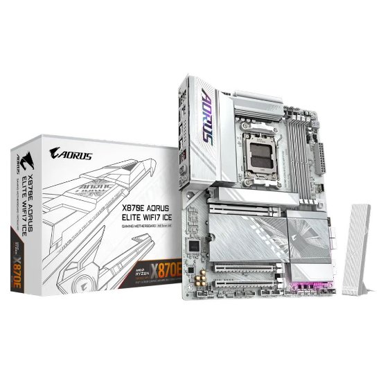 Matična ploča GIGABYTE X870E Aorus Elite WiFi 7 Ice, AMD X870E, DDR5, ATX, s. AM5