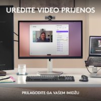 Web kamera LOGITECH MX Brio, 4K UHD, USB-C, svetlo siva