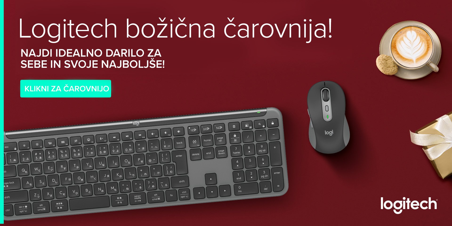 Logitech tipkovnica in miška