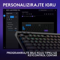 Tipkovnica LOGITECH Gaming G515 Lightspeed TKL, Tactile switch, RGB, mehanička, brezžična, US Layout, USB, črna