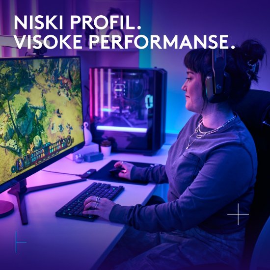 Tipkovnica LOGITECH Gaming G515 Lightspeed TKL, Tactile switch, RGB, mehanička, brezžična, US Layout, USB, črna