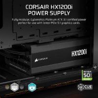 Napajalnik 1200W CORSAIR HX1200i CP-9020281-EU, ATX v3.1, 140mm vent., 80+ Platinum, modularni