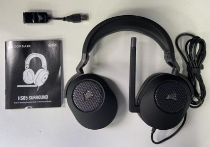 OPEN BOX - Slušalice CORSAIR HS65 Surround Gaming Wireless, bežične, mikrofon, crne