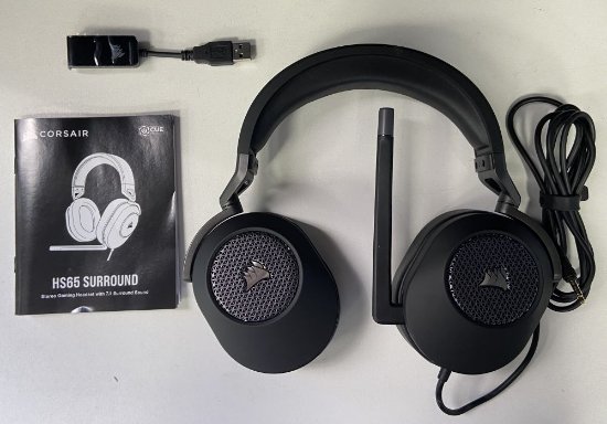 OPEN BOX - Slušalice CORSAIR HS65 Surround Gaming Wireless, bežične, mikrofon, crne