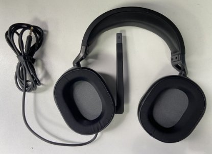 RABLJENO – Slušalke CORSAIR HS65 Surround Gaming Wireless, brezžične, mikrofon, črne
