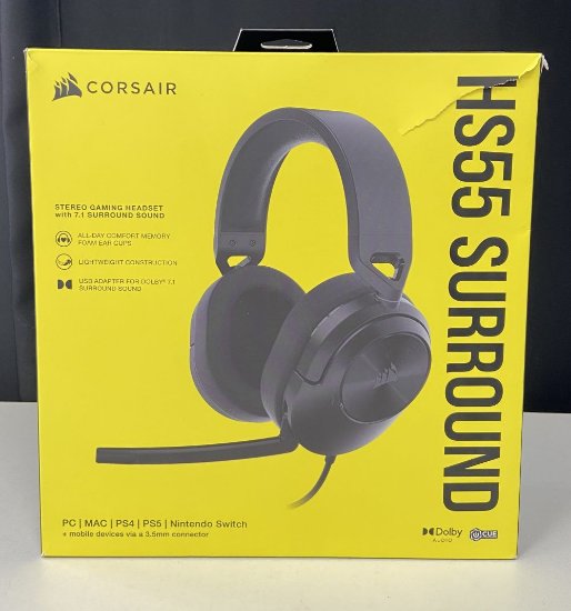 OPEN BOX - Slušalice CORSAIR HS55 Surround, mikrofon, crne