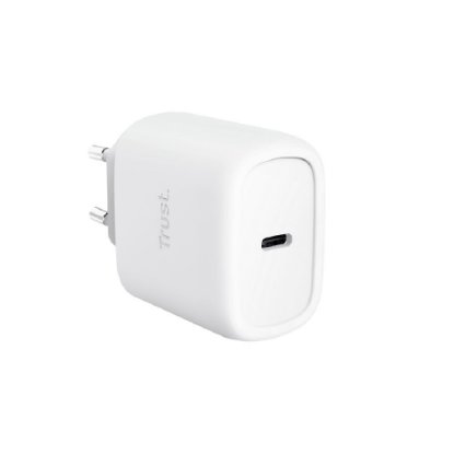 Kućni punjač TRUST Maxo, USB-C, 45W, GaN, bijeli