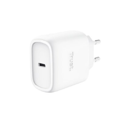 Kućni punjač TRUST Maxo, USB-C, 45W, GaN, bijeli