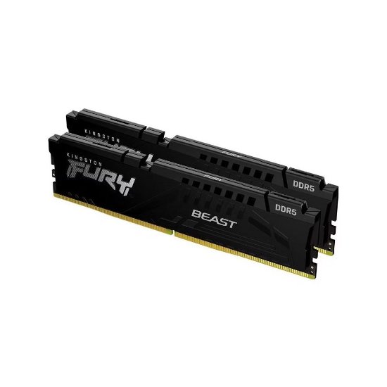 RAM pomnilnik PC-51200, 32GB, KINGSTON Fury Beast Black KF564C32BBEK2-32, EXPO, DDR5 6400MHz, kit 2x16GB