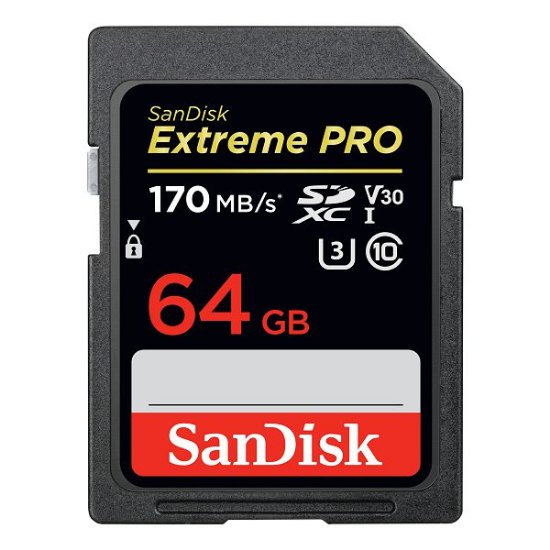 Pomnilniška kartica SANDISK, Extreme Pro SDXC, 64GB, SDSDXXU-064G-GN4IN, class 10 V30 UHS-I U3