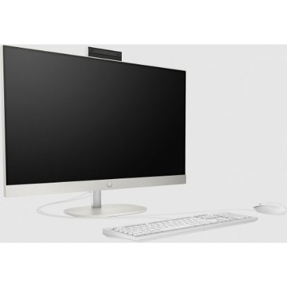 Računalnik AiO HP 27-cr0050ny / 27" FHD IPS, Ryzen 5 7520U, 16GB, 1TB SSD, AMD Radeon Graphics, WiFi, tipkovnica, miš, brez OS, belo