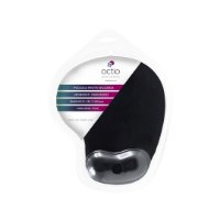 Podloga za miško OCTIO OMP01 ERGO, s osloncem za zapešće, črna