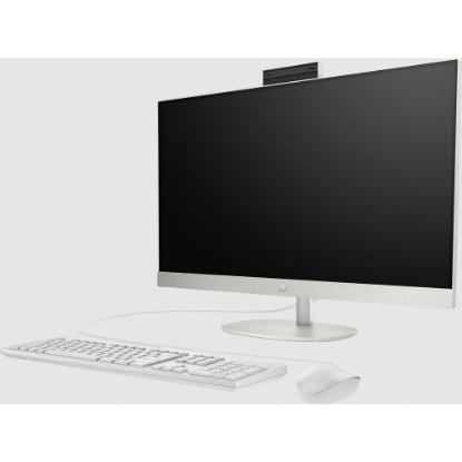 Računalnik AiO HP 27-cr0050ny / 27" FHD IPS, Ryzen 5 7520U, 16GB, 1TB SSD, AMD Radeon Graphics, WiFi, tipkovnica, miš, brez OS, belo