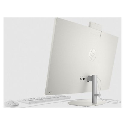 Računalnik AiO HP 27-cr0050ny / 27" FHD IPS, Ryzen 5 7520U, 16GB, 1TB SSD, AMD Radeon Graphics, WiFi, tipkovnica, miš, brez OS, belo