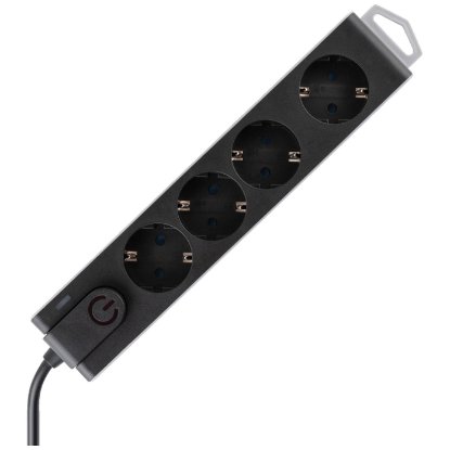 Naponska letva HOME NVT 4K-3/BK , 4 vtičnica, 1.5 mm2, 3 m, črni