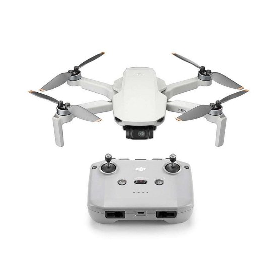 Dron DJI Mini 4K, 4K kamera, 3-axis gimbal, vreme leta do 31min, upravljanje daljinskim upravljačem, sivi