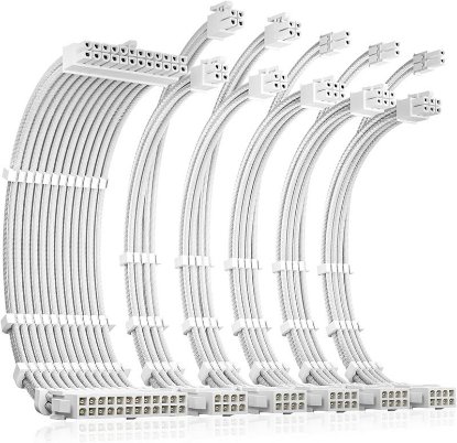 Podaljški kablov za napajanje ANTEC Sleeved Extension Cable Kit 3xPCIe 8-pin, beli