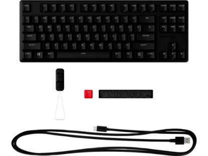 Tipkovnica HyperX Alloy Origins Core PBT, mehanička, HyperX Red switch, TKL, US/CRO layout, črna, USB