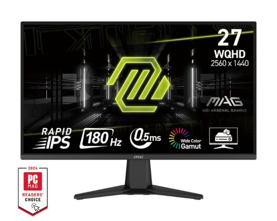 Gaming monitor 27" MSI MAG 275QF, WQHD, IPS, 180Hz, 1ms, 300cd/m2, črn