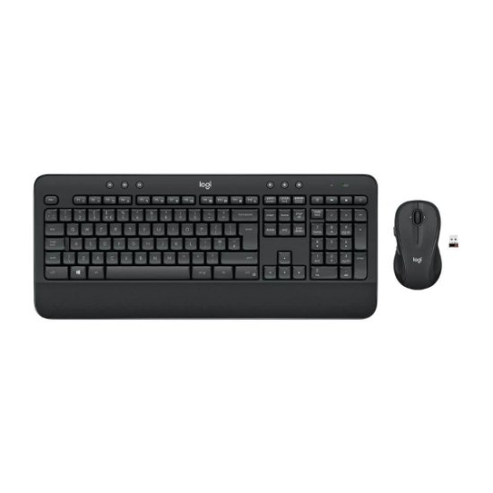 Tipkovnica + miška LOGITECH MK545 Advanced Combo, brezžična, črna, Unifying receiver USB