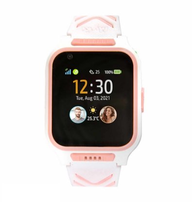 Dječji pametni sat MYKI 4, 4G video pozivi, praćenje lokacije, vodootporan, bijelo-rozi