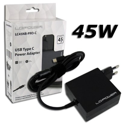 Polnilec za prenosni računalnik LC POWER LC45NB-PRO-C, USB-C, 45W, univerzalni