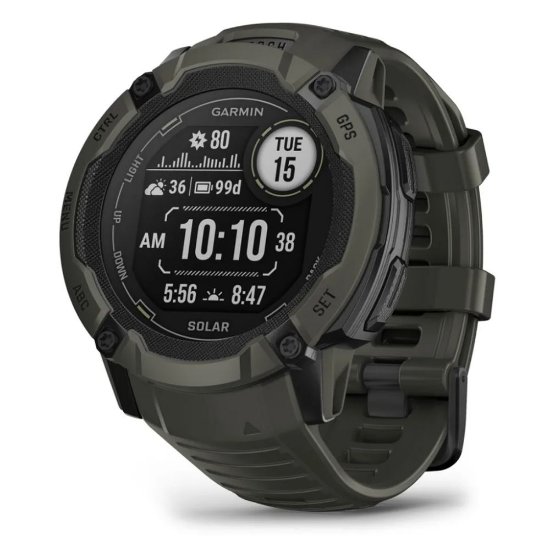 Pametna ura GARMIN Instinct 2X Solar, HR, GPS, multisport, boja mahovine