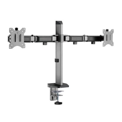 Stojalo za monitor WHITE SHARK GMS-3205 Amenhotep II, namizno, do 32", za 2 monitora, sivo