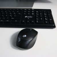Tipkovnica + miška OCTIO KM200W, črni, bežični