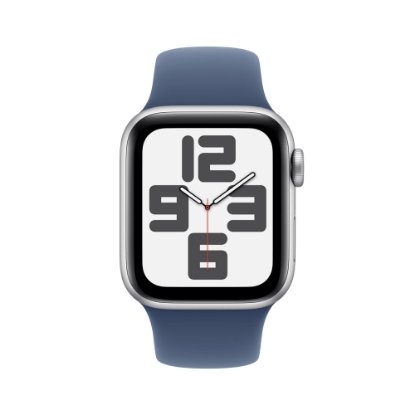 Pametna ura APPLE Watch SE2 V3 GPS, 40mm Silver Alu Case with Denim Sport Band - S/M