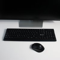 Tipkovnica + miška OCTIO KM200W, črni, bežični