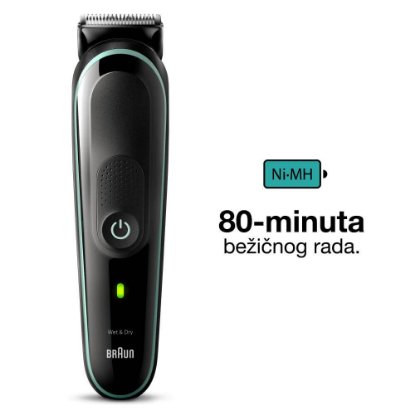 Prirezovalnik/škarje BRAUN serija 3 3441, 8v1, lase, ušesa in nos, črn