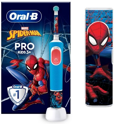 Električna zobna ščetka ORAL-B Pro Kids 3+, Spiderman + potovalna torbica