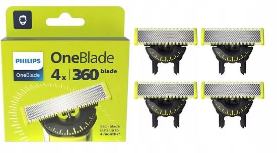 Nadomestne rezila PHILIPS QP440/50 OneBlade 360, 4 kosi