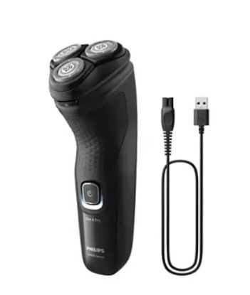 Brivnik PHILIPS X3051/00, brezžična uporaba, za mokro in suho britje, črn