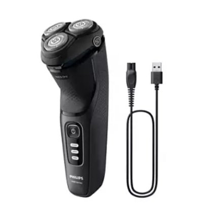 Brivnik PHILIPS S3244/12, brezžična uporaba, za mokro in suho britje, črn