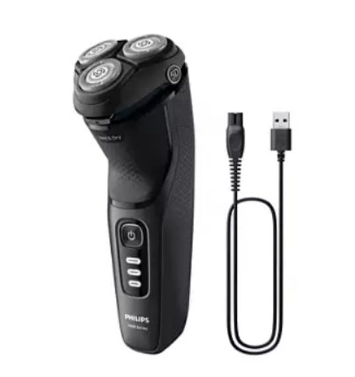 Brivnik PHILIPS S3244/12, brezžična uporaba, za mokro in suho britje, črn