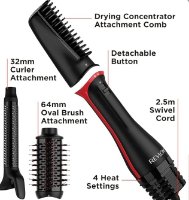 Multi-styler REVLON Salon, 3 nastavki, črn