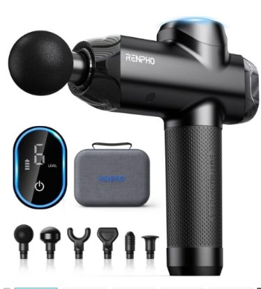 Naprava za masažo RENPHO RENGA-PEU-R-C001-BK, 2500 mAh, črn