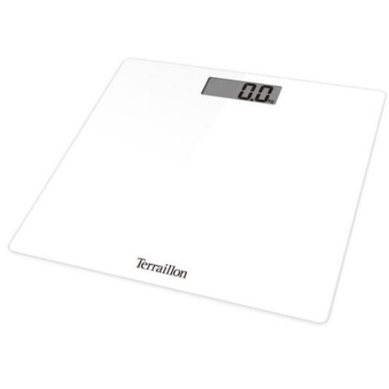 Osebna tehtnica TERRAILLON Tsquare White, steklena platforma, 180 kg