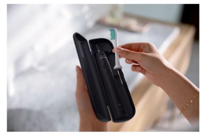 Električne zobne ščetke PHILIPS HX3675/15, sonične, set, 2 kosa, črna in rožnata