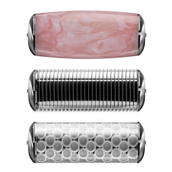 Naprava za nego obraza in telesa GESKE MicroNeedle Face & Body Roller, 9v1, magenta