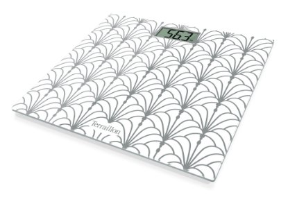 Osebna tehtnica TERRAILLON ART15193, digitalna, 150 kg, steklo, Art Deco Silver Design