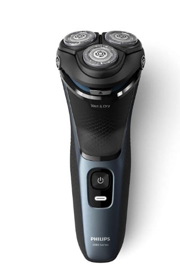Brivnik PHILIPS S3144/00, brezžična uporaba, za mokro in suho britje, črn