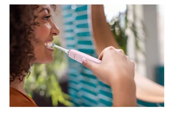 Električna zobna ščetka PHILIPS HX9911/29, sonična, z aplikacijo, rožnata