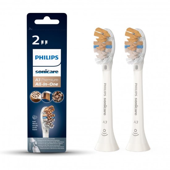 Nadomestne glave zobne ščetke PHILIPS HX9092/10, 2 kosa, bele