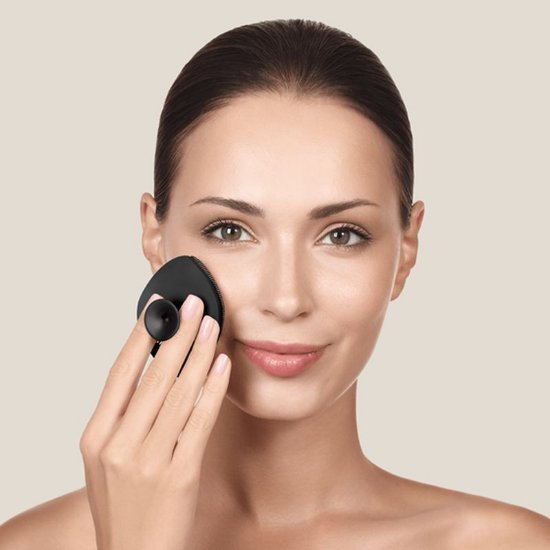 Krtača za obraz GESKE Facial Brush, 4v1, z držalom, siva